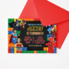 Superheroes Lego Invitation