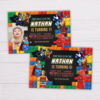 Superheroes Lego Invitation