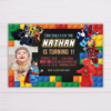 Superheroes Lego Invitation with Picture