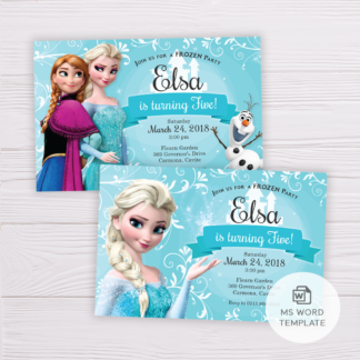 Frozen Elsa Invitation Template
