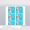 Frozen Elsa Thank You Card Template