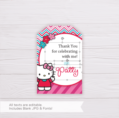 Hello Kitty Thank You Card Template