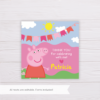 Peppa Pig Thank You Card/Favor Tag Template