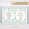 Greenery with Gold Frame Wedding Invitation Template in MS Word
