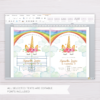 Rainbow Unicorn Invitation Template in MS Word
