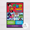Teen Titans Go! Invitation Template