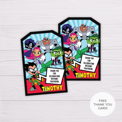 Teen Titans Go! Thank You Card Template