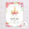 Watercolor Unicorn Invitation Template