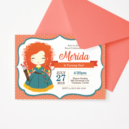 Baby Princess Merida Invitation Template
