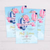 Blue Hot Air Balloon Invitation