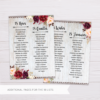 Maroon Floral Bohemian Invitation Template in MS Word