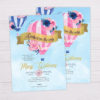 Pink Hot Air Balloon Invitation