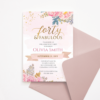 40th Birthday Invitation Template - Forty & Fabulous