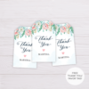 Blue Watercolor & Blush Flowers Thank You Tag