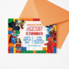 Superheroes Lego Invitation Template
