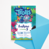 Trolls Birthday Invitation Template - Blue for Boys