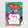 Trolls Invitation Template