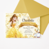 Beauty and the Beast Belle Birthday Invitation Template
