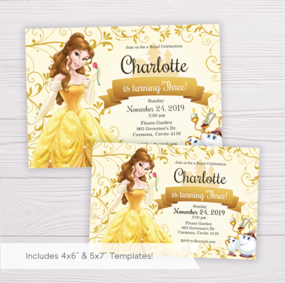 Beauty and the Beast Invitation Template