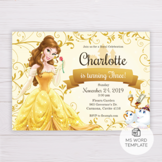 Beauty and the Beast Invitation Template