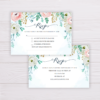 Blue Watercolor & Blush Flowers Wedding Invitation Suite Template - RSVP Card with 2 Layouts