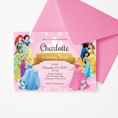 Disney Princess Birthday Invitation Template