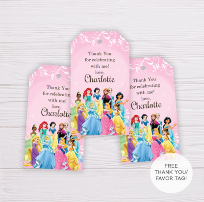 Disney Princesses Thank You Card Template