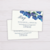 Blue Watercolor Flowers Debut Invitation Template - RSVP