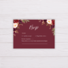 Maroon Marsala Flowers Wedding Invitation Suite Template - RSVP