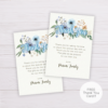 Blue Flowers Thank You Card Template