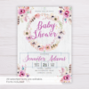 Purple Bohemian Baby Shower Invitation Template
