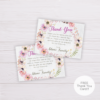 Purple Bohemian Baby Shower Thank You Card Template