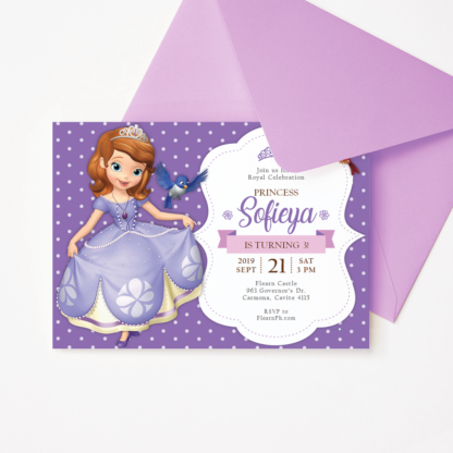 Disney Princess Sofia the First Birthday Invitation Template