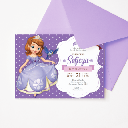 Disney Princess Sofia the First Birthday Invitation Template