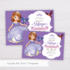 Sofia the First Birthday Invitation Template