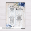 Blue Flowers Floral Bohemian Debut Invitation Template