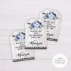 Blue Flowers Floral Bohemian Thank You Card