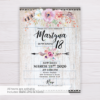 Lavender/Purple Flowers Floral Bohemian Invitation Template