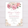 Old Rose Flowers Romantic Wedding Invitation
