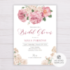 Old Rose Flowers Romantic Bridal Shower Invitation Template