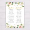 Watercolor Blush Flowers & Gold Debut Invitation Template
