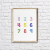 Colorful Numbers Nursery Wall Decor Printable