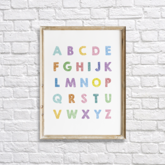 Colorful Alphabet Nursery Wall Decor Printable