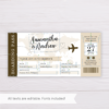 Boarding Pass Wedding Invitation Template