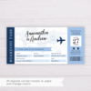 Boarding Pass Wedding Invitation Template
