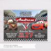 Cars Lightning McQueen Birthday Invitation Template