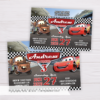 Cars Lightning McQueen Birthday Invitation Template