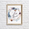 Feathers Wreath Free Spirit Bohemian Wall Art Printable