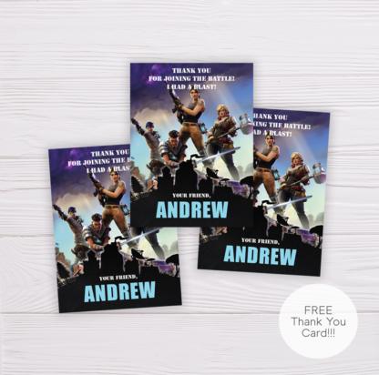 Fortnite Birthday Thank You Card Template