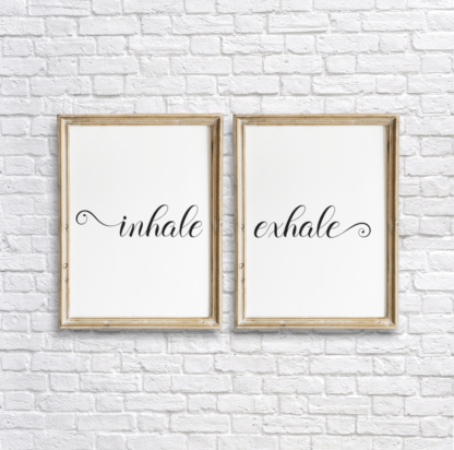 Inhale, Exhale Room Wall Decor Printable